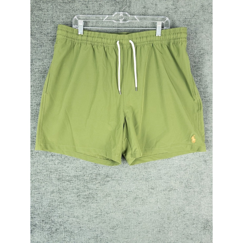 Polo Ralph Lauren Swim Trunks Shorts Mens XXL Olive Green Drawstring Preppy Beac